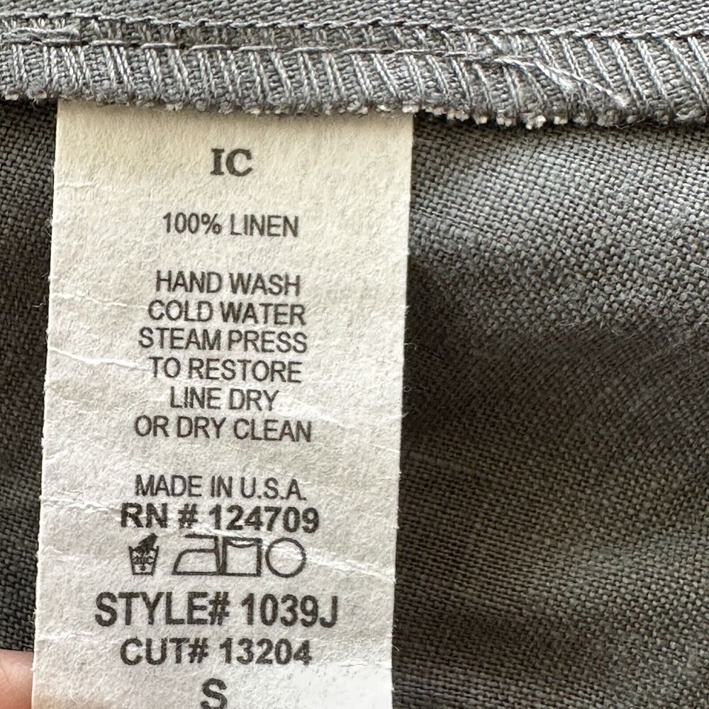 IC By Connie K Linen Logenlook Layered Small open front draped Cardigan - Picture 7 of 8